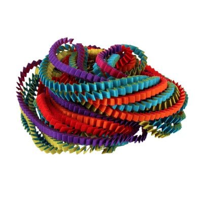 Multicoloured pleat necklace by Alexandra Tsoukala
